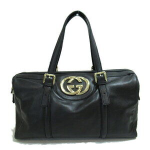 Gucci Boston Bag Black Leather